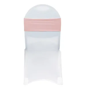 (10 Pack) Spandex Chair Bands in Blush