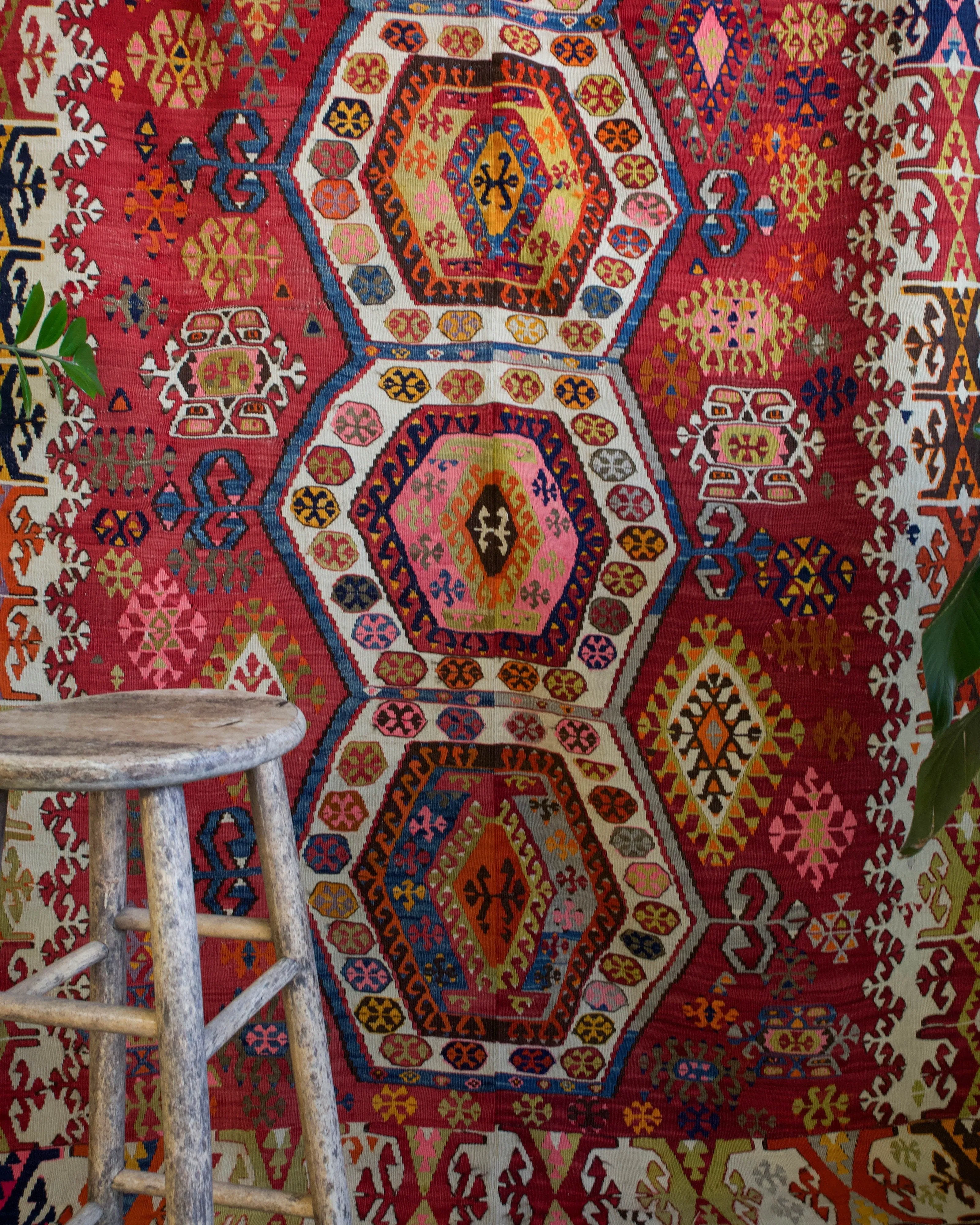 Antique Adana Kilim Rug