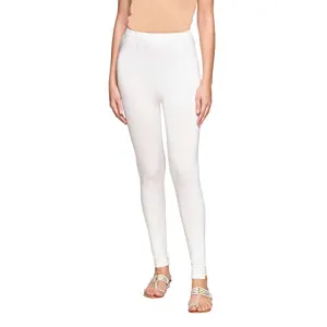 Aurelia Women's Regular Fit Synthetic Tights (19CRA60019-600389_White_Large_White_L)