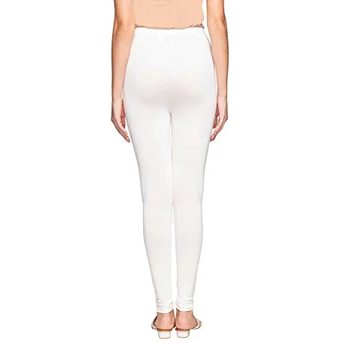 Aurelia Women's Regular Fit Synthetic Tights (19CRA60019-600389_White_Large_White_L)