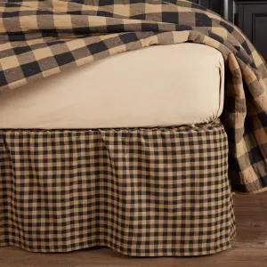 Black Check Bed Skirt