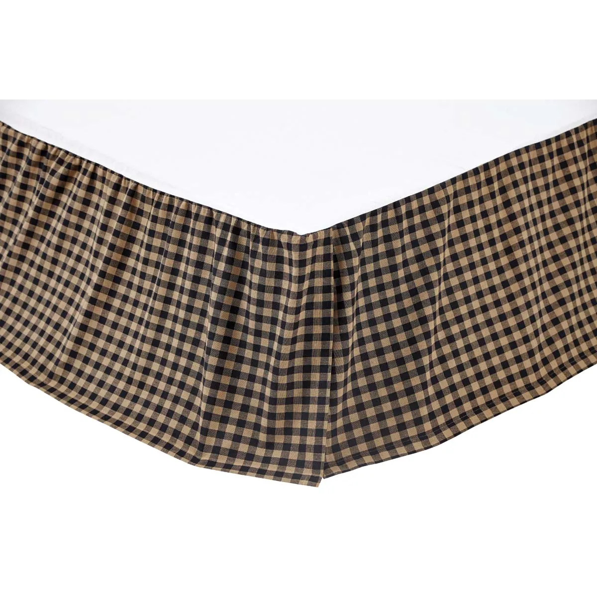 Black Check Bed Skirt