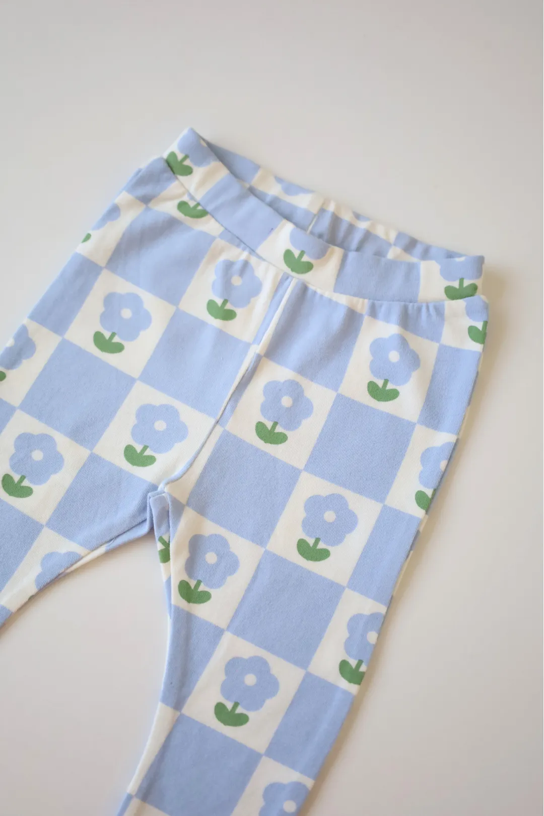 Blue-Checked-Baby-Girls-Leggings