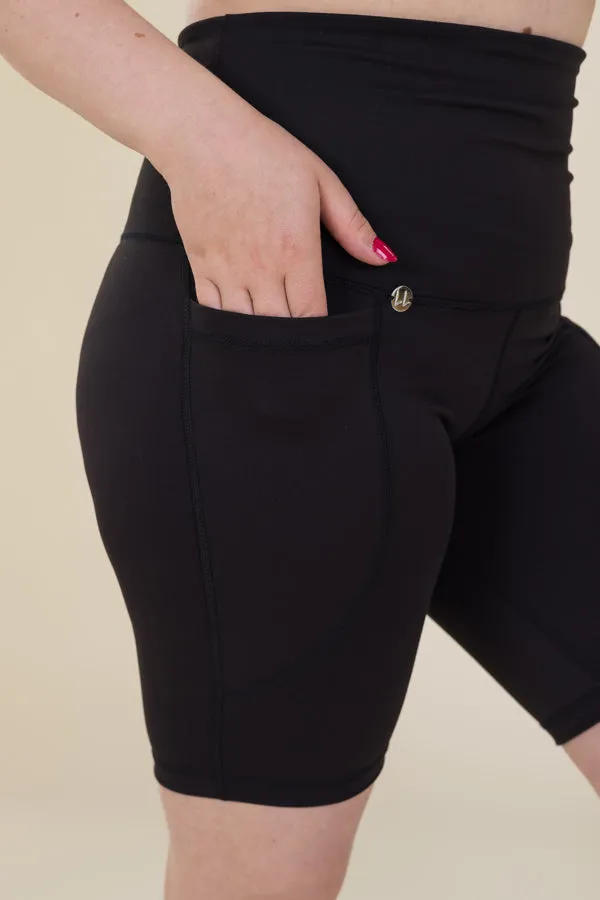 Body Sculpt Black 2 Pocket Cycling Leggings