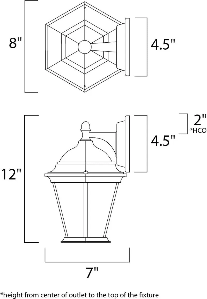 Builder Cast E26 8" Single Light Outdoor Wall Sconce in Black