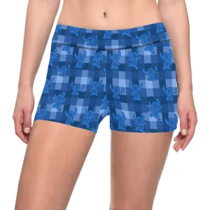 Disney Lilo And Stitch 626 Plaid Women's Short Leggings