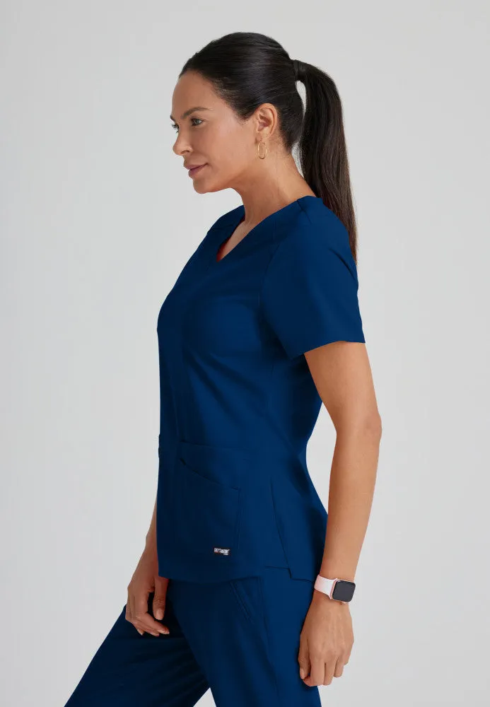 Emma Scrub Top by Grey's Anatomy Spandex Stretch