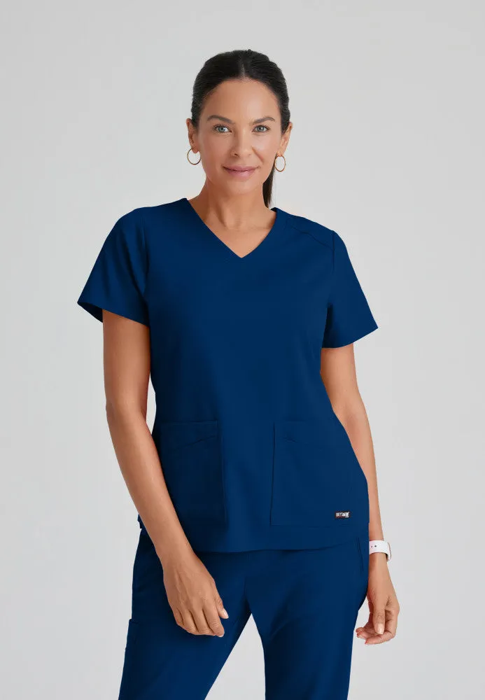 Emma Scrub Top by Grey's Anatomy Spandex Stretch