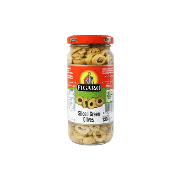 FIGARO SLICED GREEN OLIVES 130G