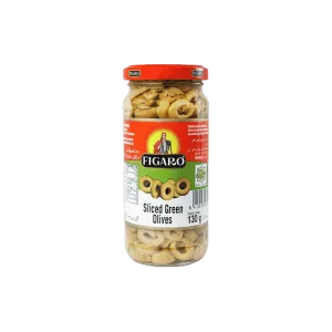 FIGARO SLICED GREEN OLIVES 130G