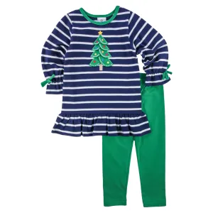 Florence Eiseman Knit Set With Christmas Tree