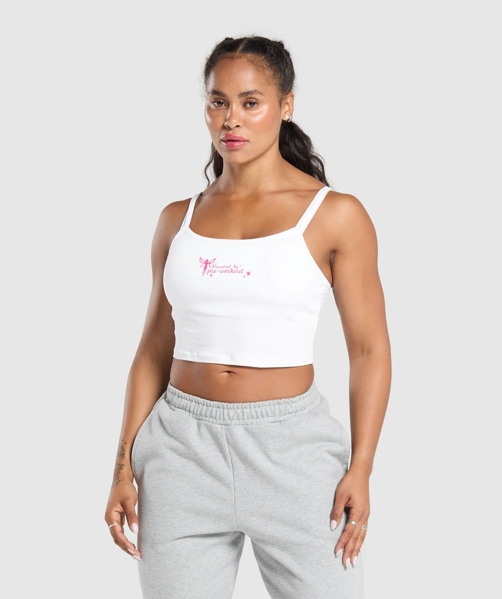 Gymshark Fairy Pre Workout Cami - White