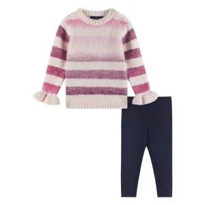 Infant (6-24m) Sweater & Legging Set | Ombre Striped