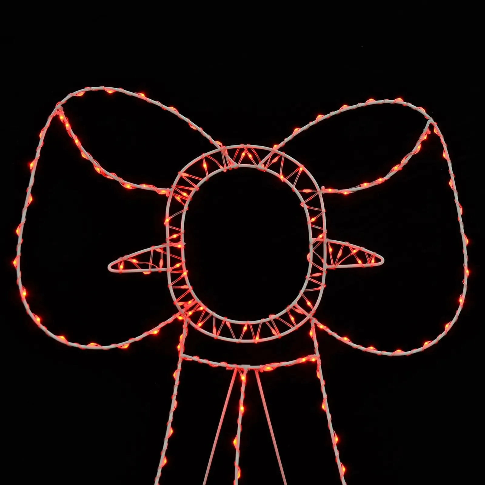 Large Red Bow Christmas Silhouette Light Outdoor LED 100cm