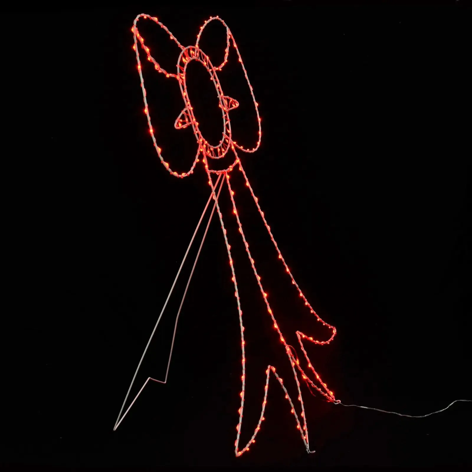 Large Red Bow Christmas Silhouette Light Outdoor LED 100cm