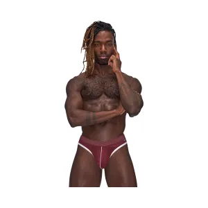 Male Power Sport Mesh Sport Thong Burgundy S/M