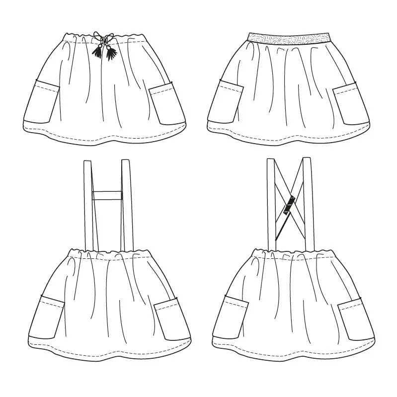 MARGUERITE Skirt - Girl 3-12Y - PDF Sewing Pattern