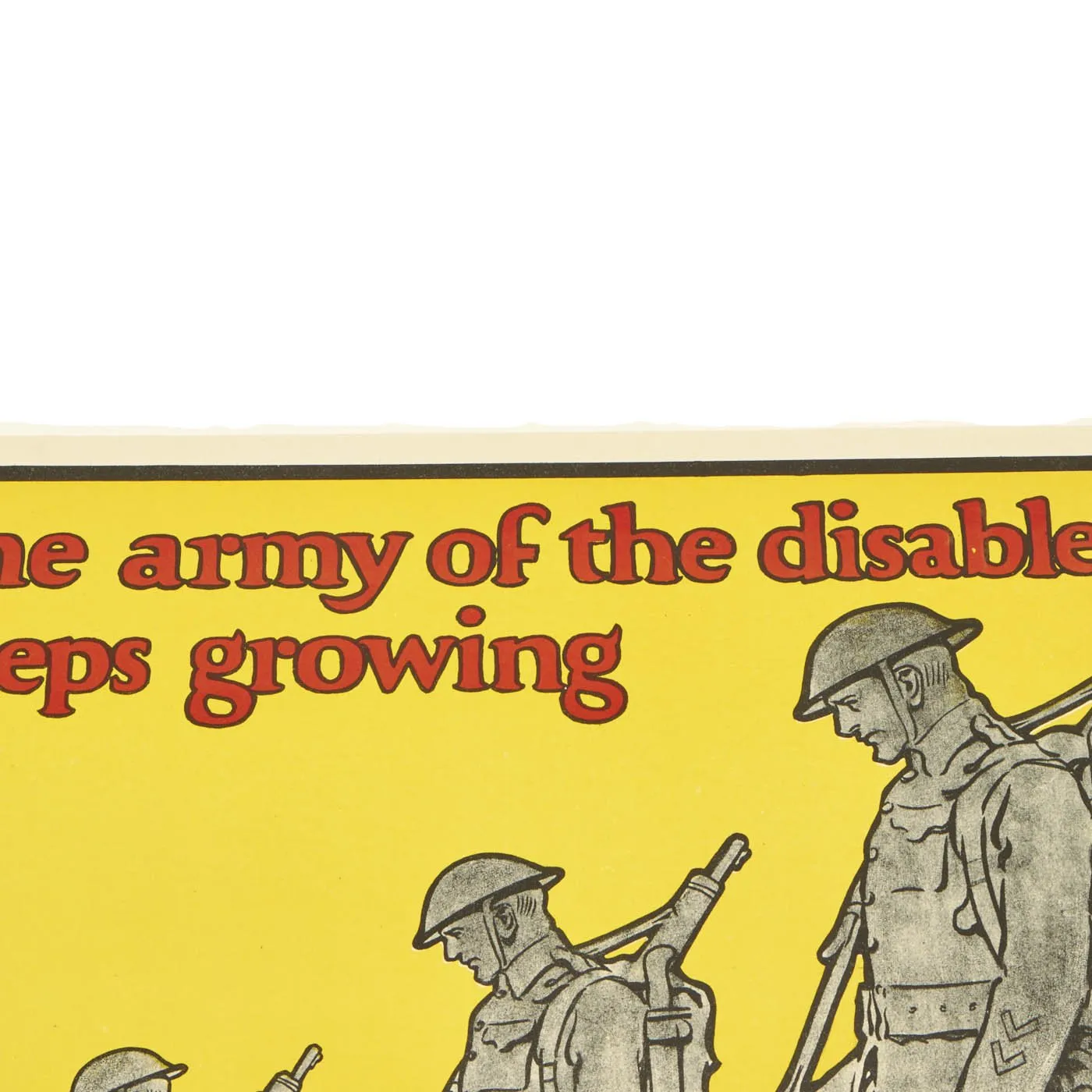 Original U.S. 1921 The Army of the Disabled Keeps Growing - Red Cross Roll Call Poster