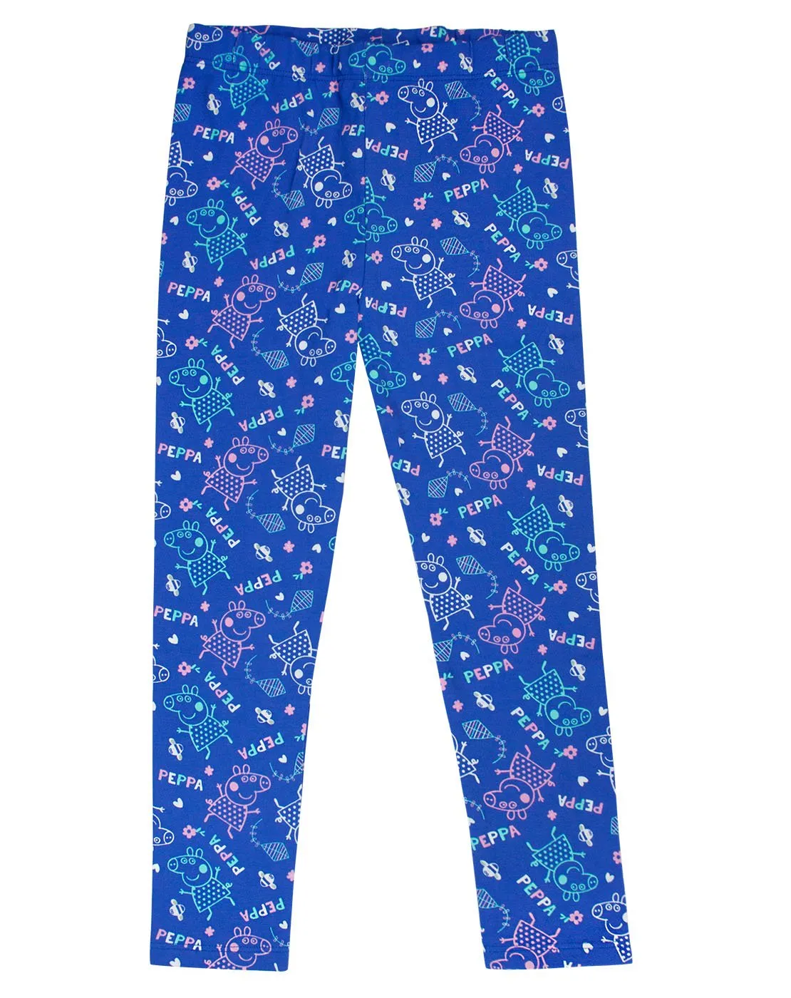 Peppa Pig Girls Blue & Pink Leggings 2 Pack 1 to 6 Years