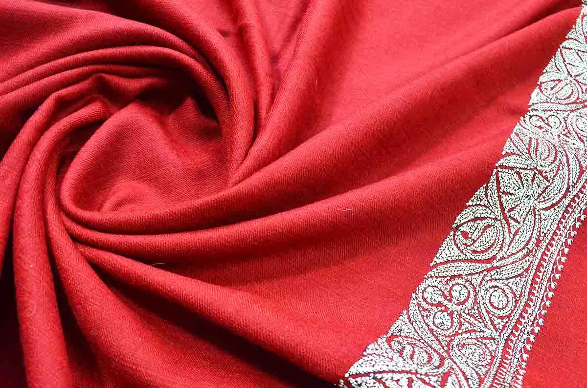 red tilla shawl - 4678