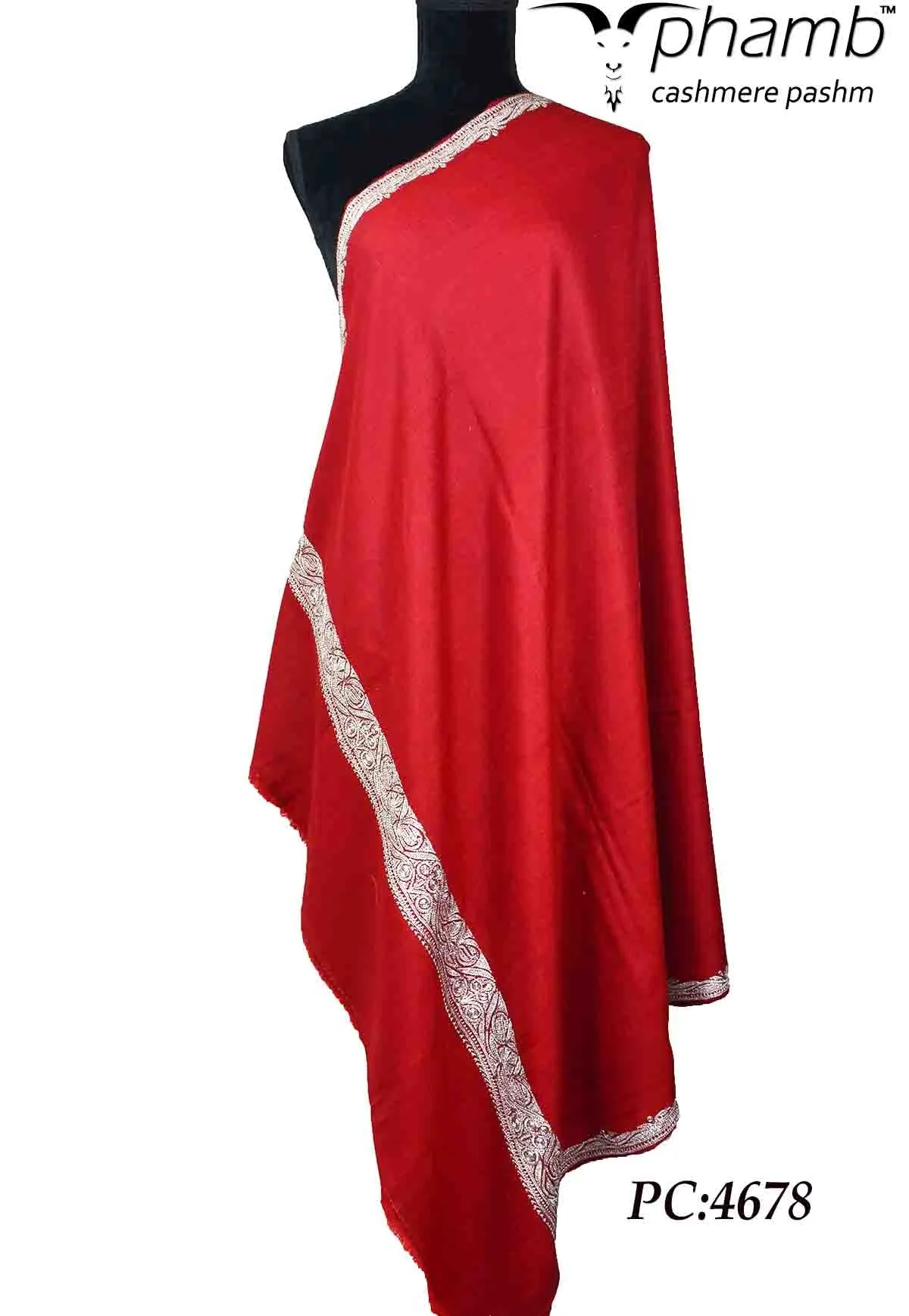 red tilla shawl - 4678