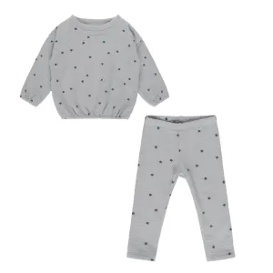 Rylee   Cru - Spongey Knit Set - Blue Stars