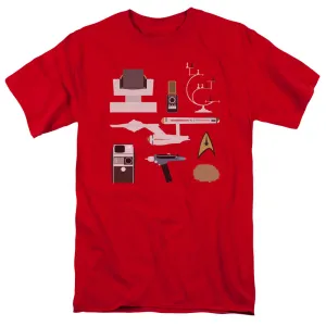 Star Trek Tos Gift Set Mens T Shirt Red