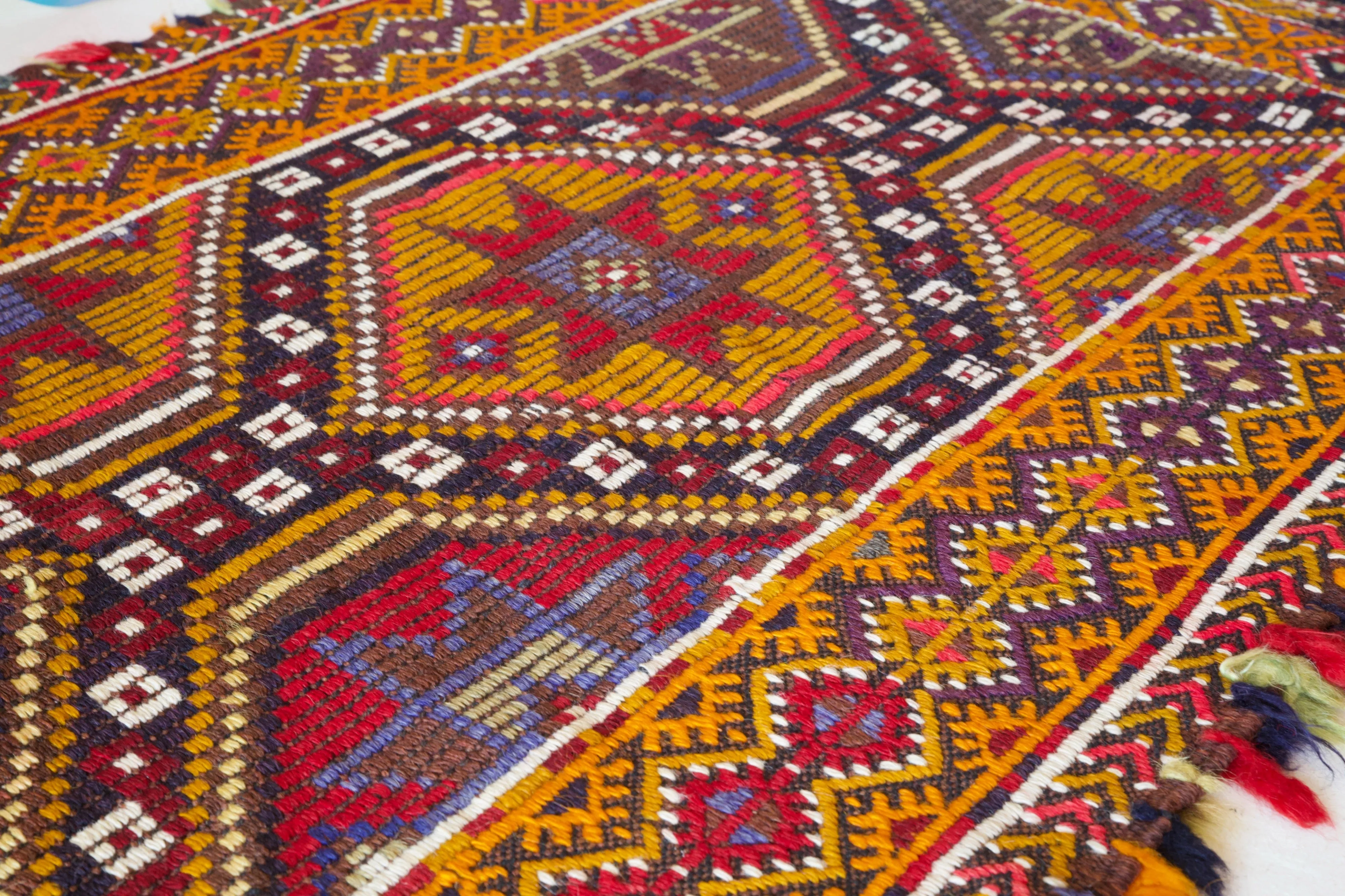 Vintage Mini Cicim Kilim Rug 2'7"x4'1"