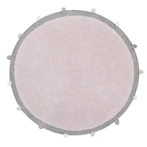 Washable cotton rug "bubbly" pink